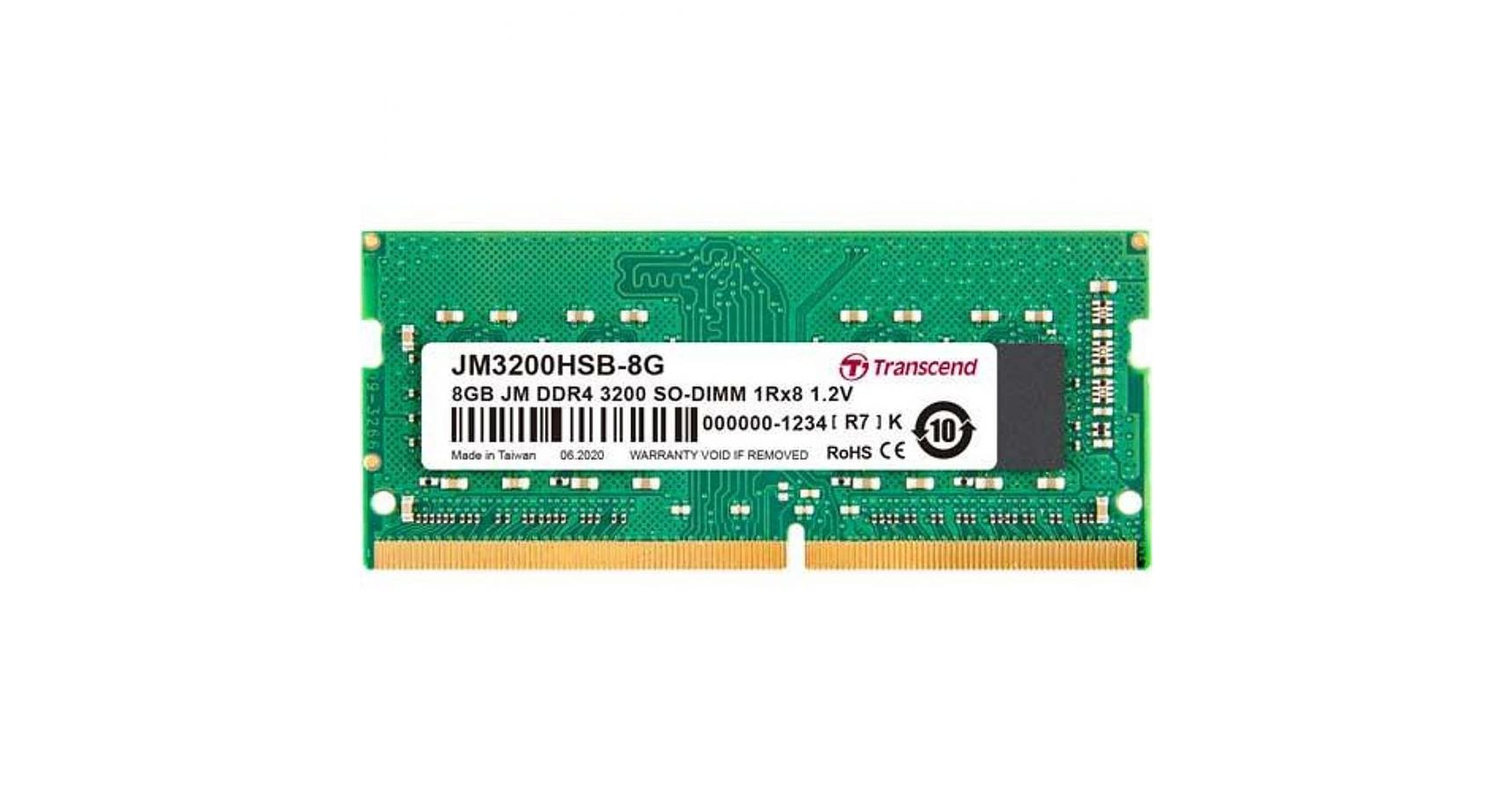 Transcend 8GB DDR4 3200MHz SODIMM - Transcend - PCLAND