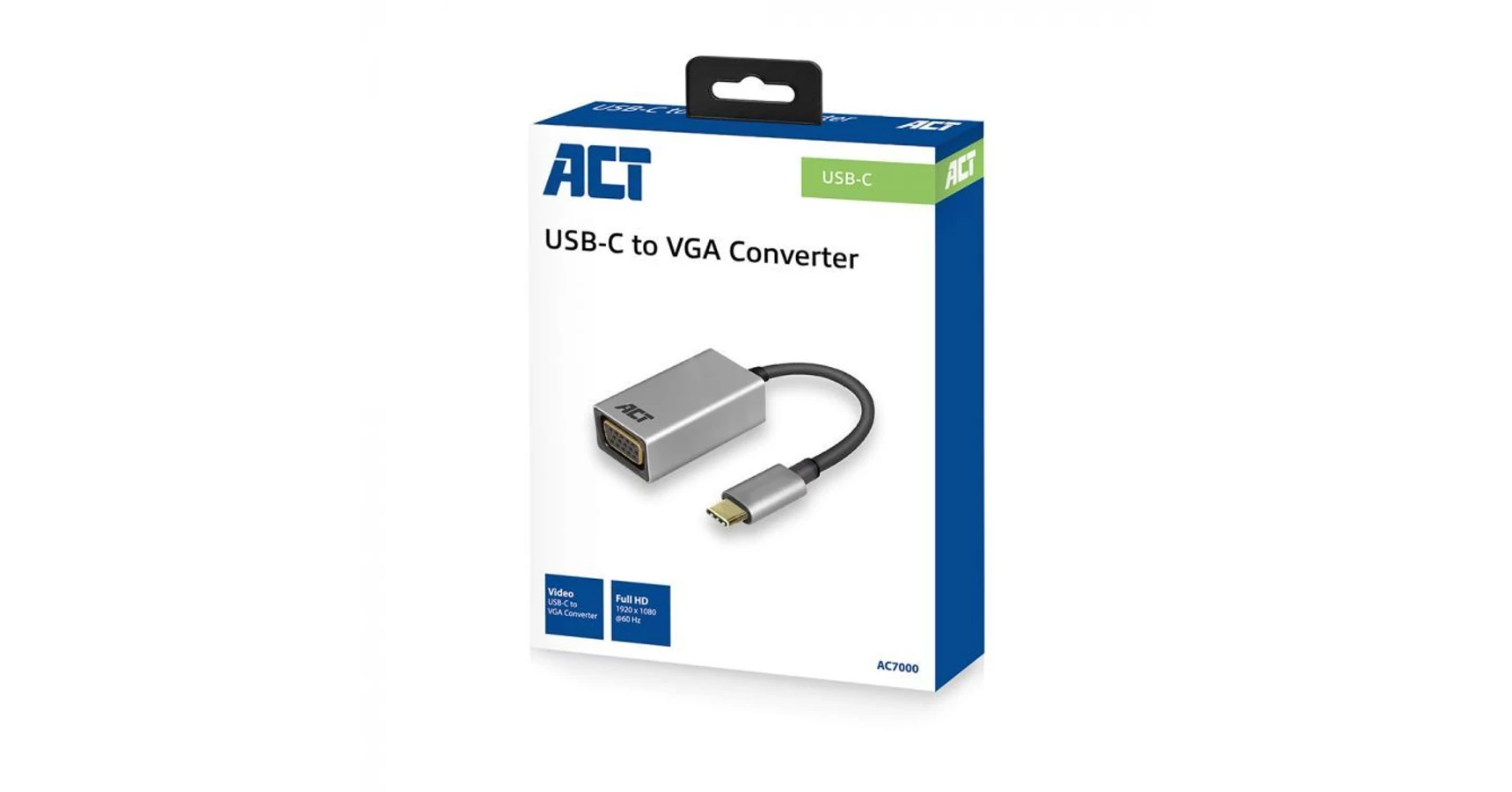 ACT AC7000 USB-C to VGA Converter Silver - ACT - PCLAND