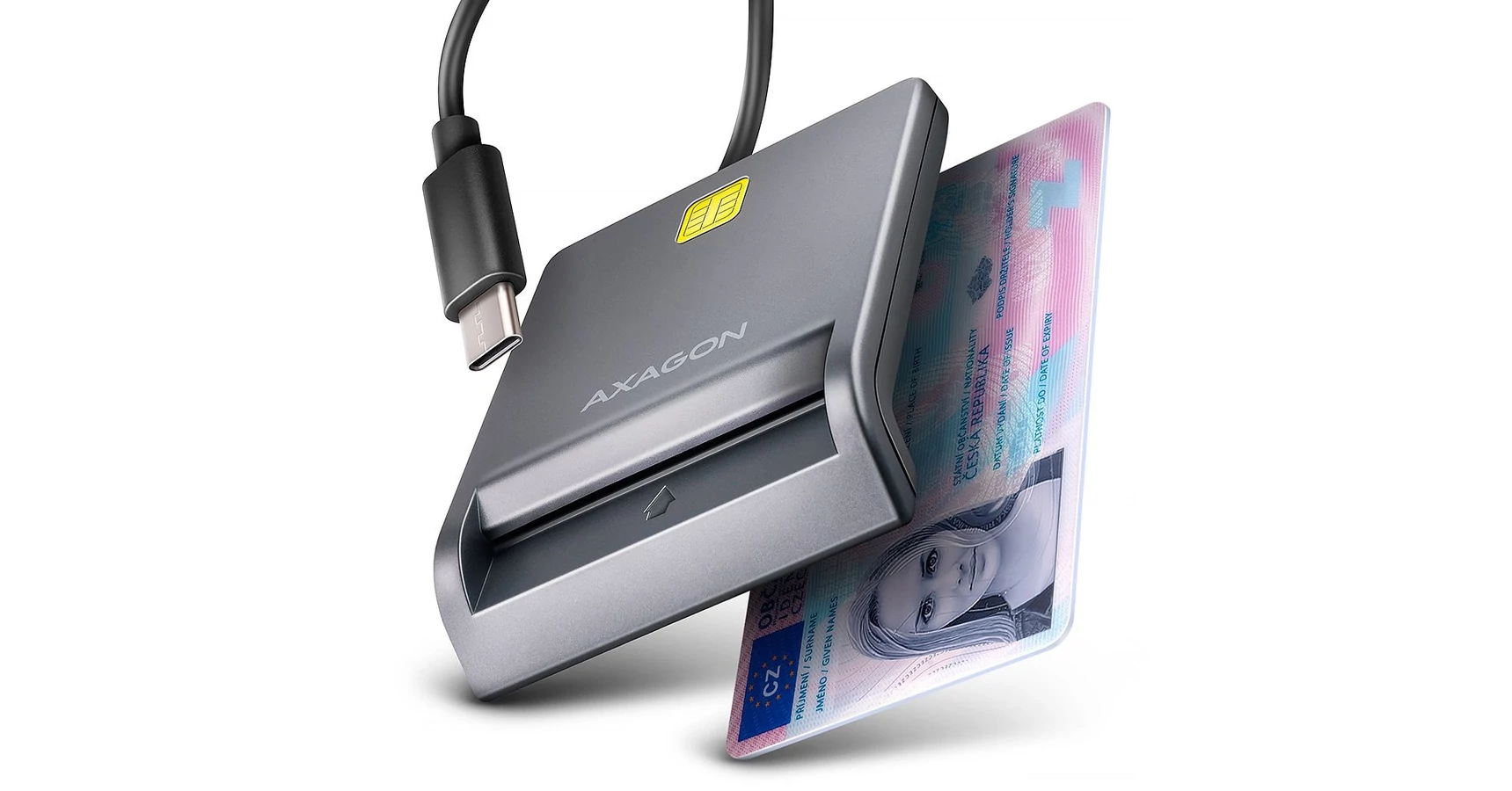 AXAGON CRE-SM3TC Smart Card/ID Card FlatReader - AXAGON - PCLAND