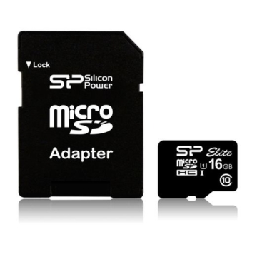 Silicon Power 16GB microSDHC Elite Class 10 UHS-I + adapterrel