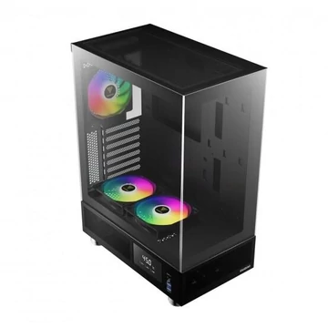 Gamdias Atlas E1 ARGB Tempered Glass Black