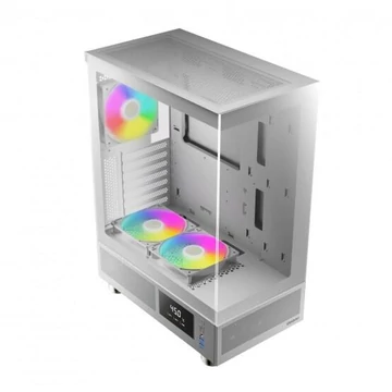 Gamdias Atlas E1 ARGB Tempered Glass White