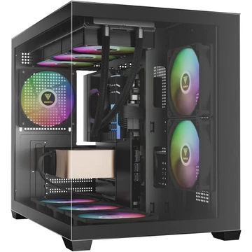 Gamdias Aura GC10M V2 ARGB Tempered Glass Black