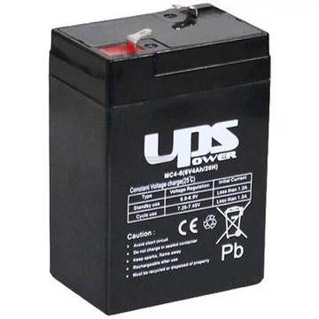 Akku UPS Power 6V 4Ah zselés akkumulátor