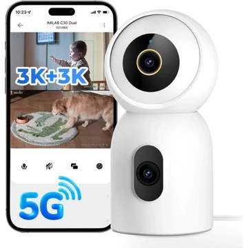 Xiaomi Imilab C30 Dual okos WiFi biztonsági kamera + hálózati adapter (CMSXJ111A)
