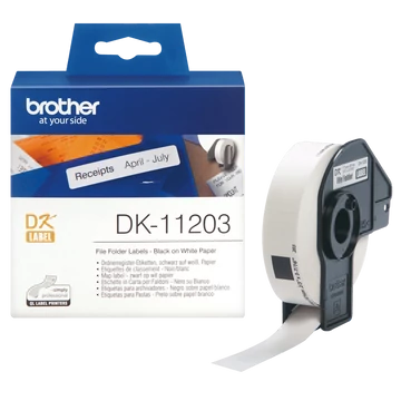 Brother DK-11203 fehér eredeti öntapadós címke 17mm