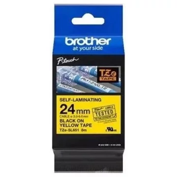 Brother TZE-SL651 sárga alapon fekete eredeti feliratozó szalag