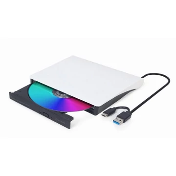 Gembird DVD-USB-031-BW Slim DVD-Writer fekete/fehér BOX