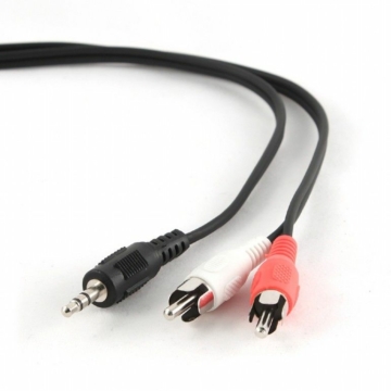 Gembird 3,5 jack/2RCA audio kábel 1,5m Black