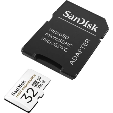 Sandisk 32GB microSDHC High Endurance Class 10 CL10 U3 V30 + adapterrel Sandisk 32GB microSDHC High Endurance Class 10 CL10 U3 V30 + adapterrel