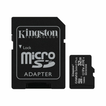 Kingston 32GB microSDHC Canvas Select Plus Class 10 100R A1 C10 Card + adapterrel