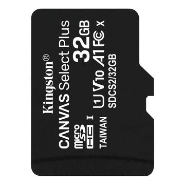 Kingston 32GB microSDHC Canvas Select Plus Class 10 100R A1 V10 C10 Card adapter nélkül Kingston 32GB microSDHC Canvas Select Plus Class 10 100R A1 V10 C10 Card adapter nélkül