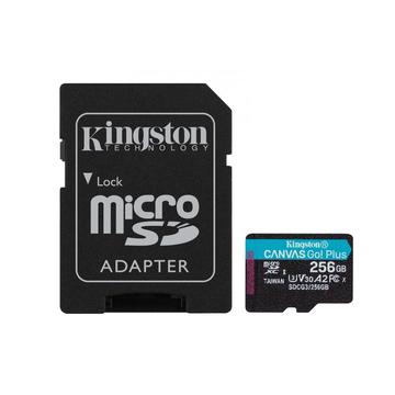 Kingston 256GB microSDXC Canvas Go! Plus Class 10 170R A2 U3 V30 Card + adapterrel Kingston 256GB microSDXC Canvas Go! Plus Class 10 170R A2 U3 V30 Card + adapterrel