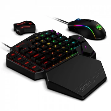 Redragon K585 One-handed RGB Gaming Keyboard Blue Switch and M721-Pro Mouse Combo with GA200 Convert