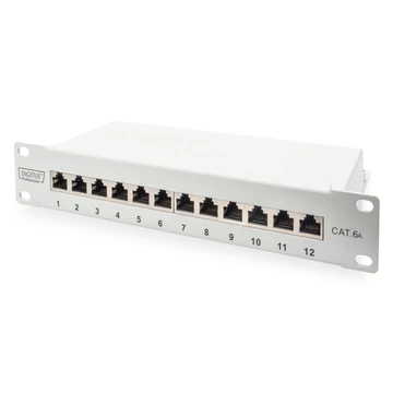 Digitus 12-port patch panel 1U szürke