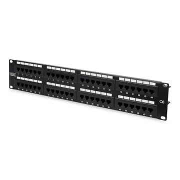Digitus 48-port patch panel 2U fekete
