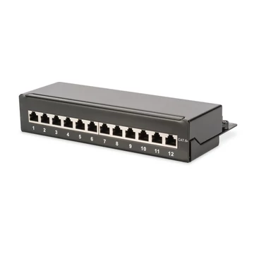 Digitus 12-port patch panel 1U fekete