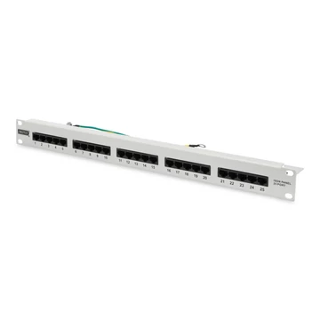 Digitus 25-port patch panel 1U szürke