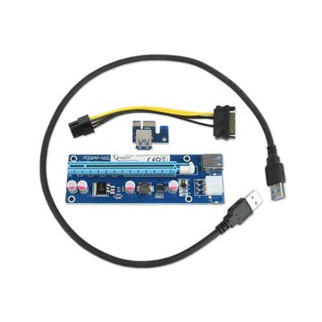 Gembird RC-PCIEX-03 PCI-Express riser add-on card, PCI-ex 6-pin power connector Gembird RC-PCIEX-03 PCI-Express riser add-on card, PCI-ex 6-pin power connector