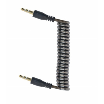 Gembird CCA-405-6 3.5mm stereo spiral audio cable 1,8m Black