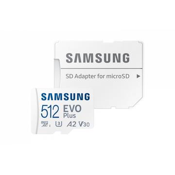 Samsung 512GB microSDXC EVO Plus Class10 U3 A2 V30 + adapterrel