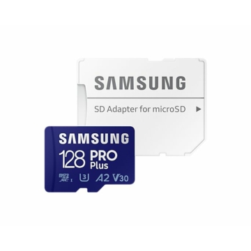Samsung 128GB microSDXC Pro Plus (2021) Class10 U3 A2 V30 + adapterrel
