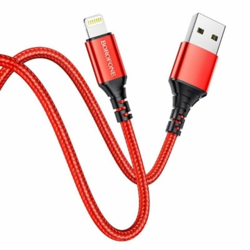 BOROFONE BX54 Strong & Resistant to pull Lightninig Charging Data cable 1m Red