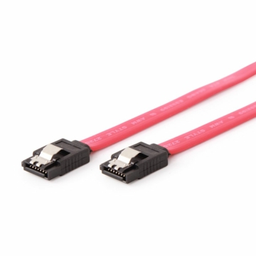 Gembird SATA3 50cm data cable metal clips Red