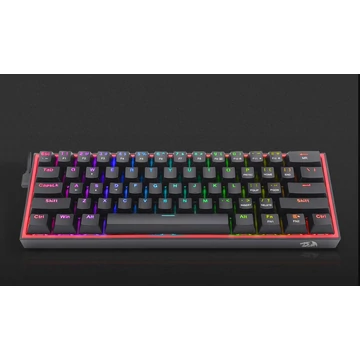 Redragon Fizz Pro black, wired&2.4G&BT mechanical Keyboard, RGB, blue switch Black HU