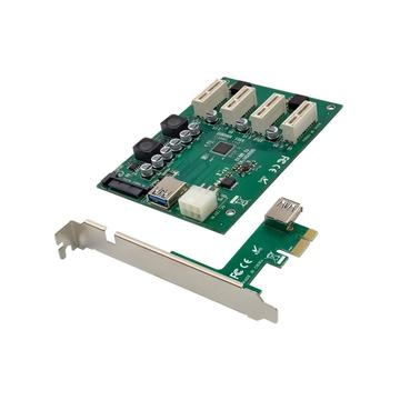 Conceptronic EMRICK10G PCIe x1 to 4 PCIe x1 Expansion Kit, Riser Card Conceptronic EMRICK10G PCIe x1 to 4 PCIe x1 Expansion Kit, Riser Card