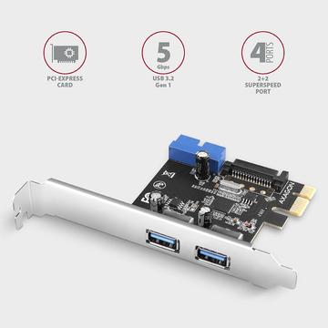 AXAGON PCEU-232VLS PCIe 2+2x USB 3.2 Gen 1