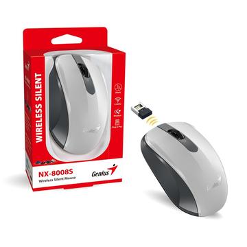 Genius NX-8008S Silent vezeték nélküli egér fehér/szürke