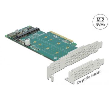 DeLock PCI Express x8 Card to 2x internal NVMe M.2 Key M Bifurcation Low Profile Form Factor DeLock PCI Express x8 Card to 2x internal NVMe M.2 Key M Bifurcation Low Profile Form Factor