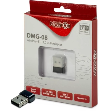PowerON DMG-08 Wi-Fi 4 + BT4.0 USB adapter