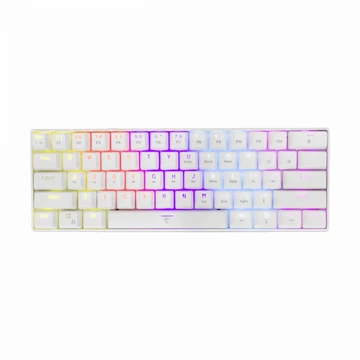 White Shark GK-2022W Shinobi Red Switches Mechanical 60% Gaming Keyboard White US White Shark GK-2022W Shinobi Red Switches Mechanical 60% Gaming Keyboard White US