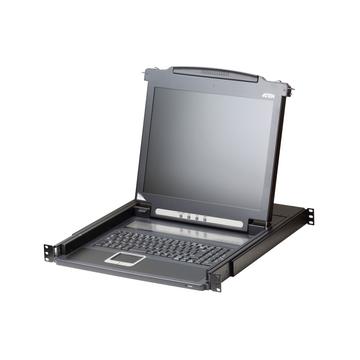ATEN CL1000 Single Rail LCD Console 17" PS/2 VGA LCD Console W/USB Black ATEN CL1000 Single Rail LCD Console 17" PS/2 VGA LCD Console W/USB Black