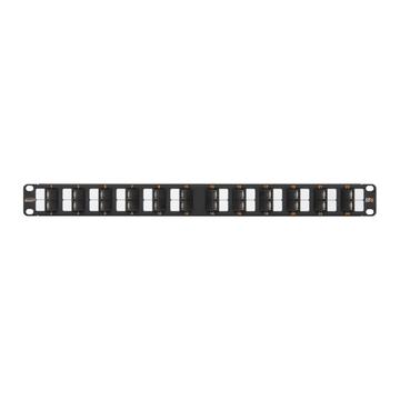 NIKOMAX 24-port patch panel 1U fekete