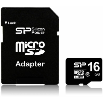 Silicon Power 16GB microSDHC Class 10 + adapterrel