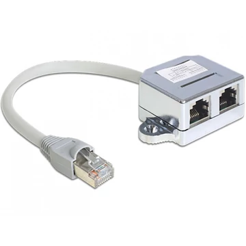 DeLock RJ45 Port duplázó (1 RJ45 dugó > 2 RJ45 jack (1x Ethernet, 1x ISDN) DeLock RJ45 Port duplázó (1 RJ45 dugó > 2 RJ45 jack (1x Ethernet, 1x ISDN)
