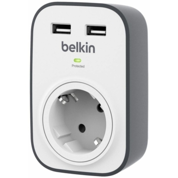 Belkin BSV103VF túlfeszültségvédő USB töltő fehér/Grey