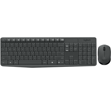 Logitech MK235 vezeték nélküli billentyűzet + egér fekete HU