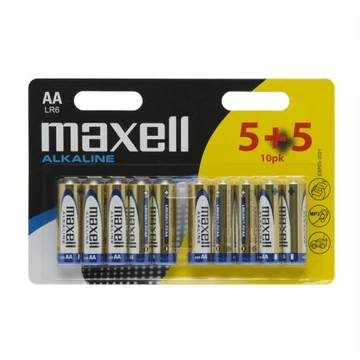 Maxell AA alkáli elem 5+5db/csomag