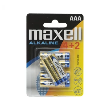 Maxell AAA alkáli elem 4+2db/csomag