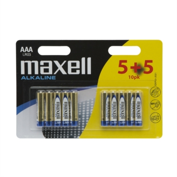 Maxell AAA alkáli elem 5+5db/csomag