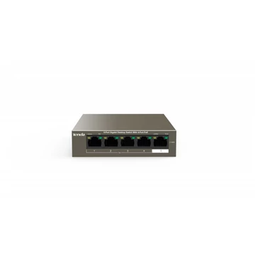 Tenda TEG1105P-4-63W 5 portos gigabit asztali switch 4db PoE porttal