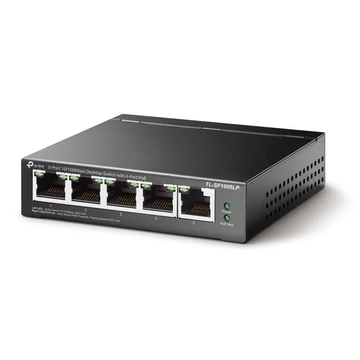 TP-Link TL-SF1005LP 5 portos 10/100Mbps asztali switch 4 PoE porttal