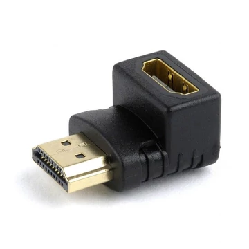 Gembird A-HDMI90-FML HDMI right angle adapter 90° downwards Blalck