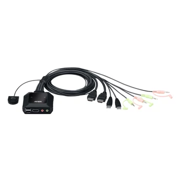 ATEN CS22H 2 ports USB 4K HDMI Cable KVM switch with Remote port Selector