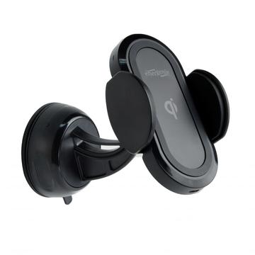 Gembird Car Smartphone Holder with Detachable Fast Wireless QI Charger Black Gembird Car Smartphone Holder with Detachable Fast Wireless QI Charger Black