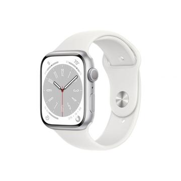 Apple Watch Series 8 GPS 45mm Silver Aluminium Case with White Sport Band Apple Watch Series 8 GPS 45mm Silver Aluminium Case with White Sport Band